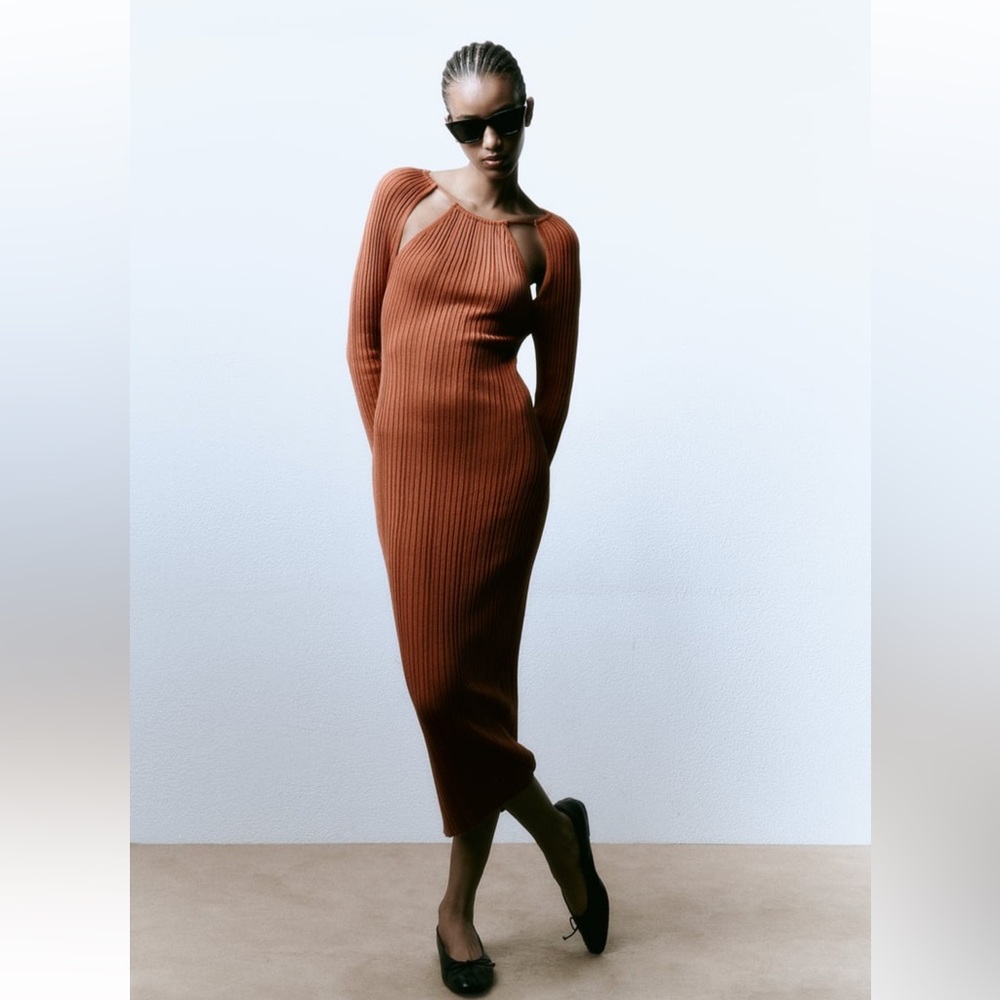 Zara Cut Out Shoulder Dress
